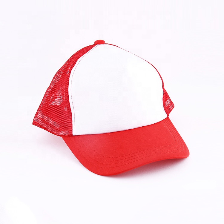 Blank Advertise Bassball Hat Summer Sun Cap red