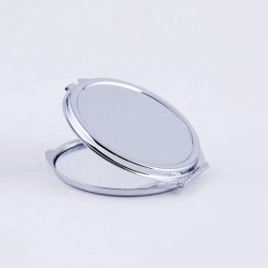 Round Shape Metal Sublimation Photo Printing Compact Mirror