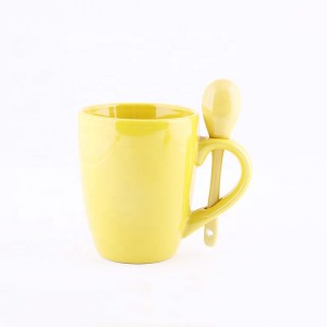 Colorful Sublimation Color Changing Mugs Cups with Custom Printing White Patch Spoon Insert Mug