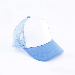 Cotton Advertise Baseball Hat Sublimation Blank Sun Cap Hat for Heat Transfer Printing Summer Mesh Cap