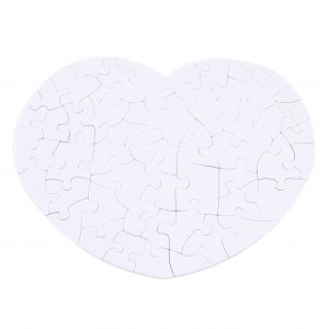 Factory Directly DIY Custom Sublimation Blank Heart Shape Jigsaw Puzzle