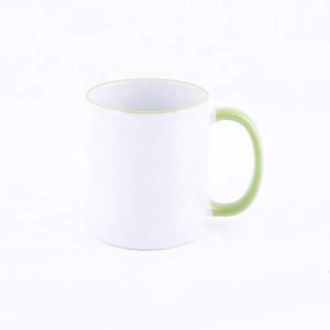 Hot Selling 11oz 312ml Colorful Rim Handle Mug Hot Water Mug Sublimation Ready Mug