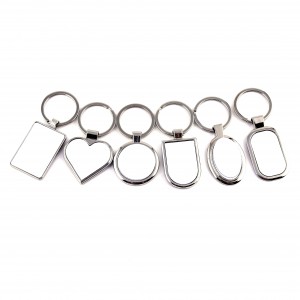 Custom Logo Metal Print Keyring Sublimation Blank Metal Key Chains