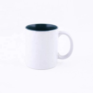 11oz Inside color Sublimation mug,Promotional Gift 11oz Sublimation Printing Colorful Glazed Coffee Ceramic Mug